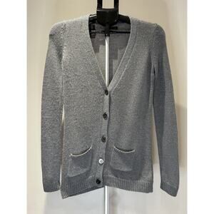 Martin + Osa Metallic Gray Button Cardigan size XS